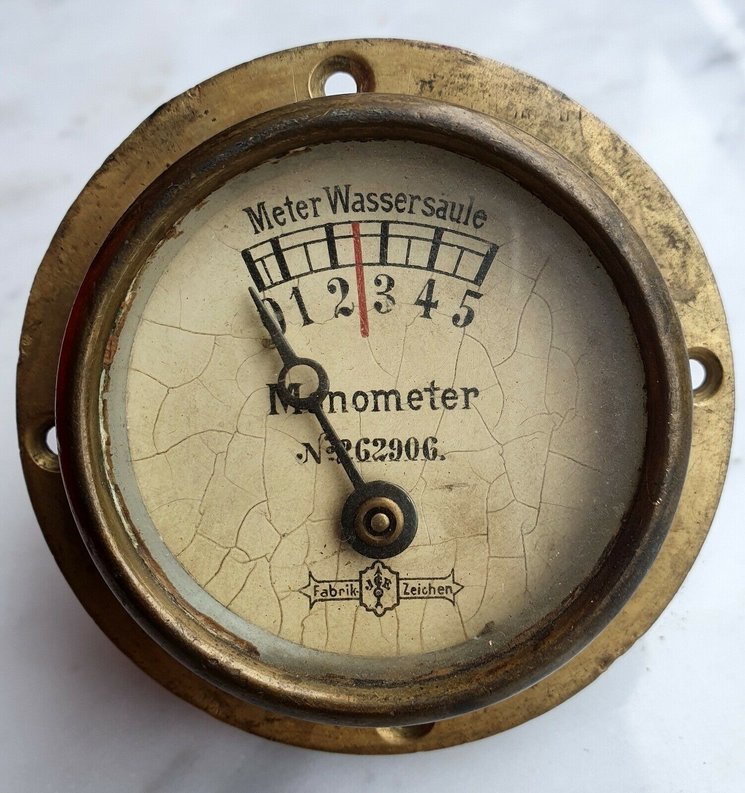 Manometer – Kraftstofffdruckmesser, JCE, 1916